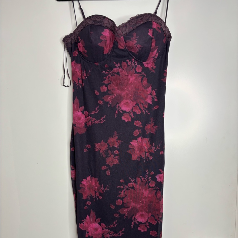 Fashion Nova long purple floral dress 😍